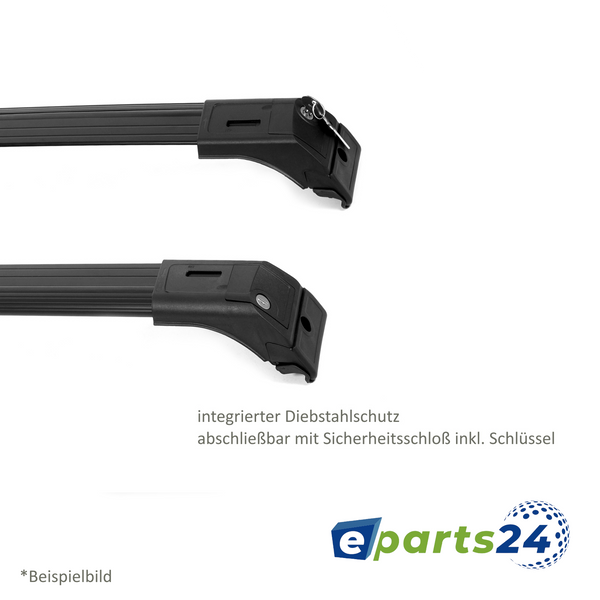 Roof rack cross bar support suitable for Skoda Enyaq iV SUV from 2020- black