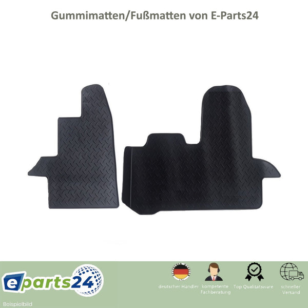 Automatten Fußmatten Gummimatten für Ford Transit Custom 2012-2022 schwarz 2tlg.