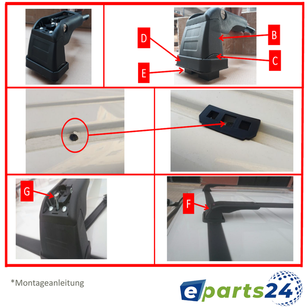 Dachträger Gepäckträger für VW T5 VW T6 Multivan Transporter ab 2003- schwarz