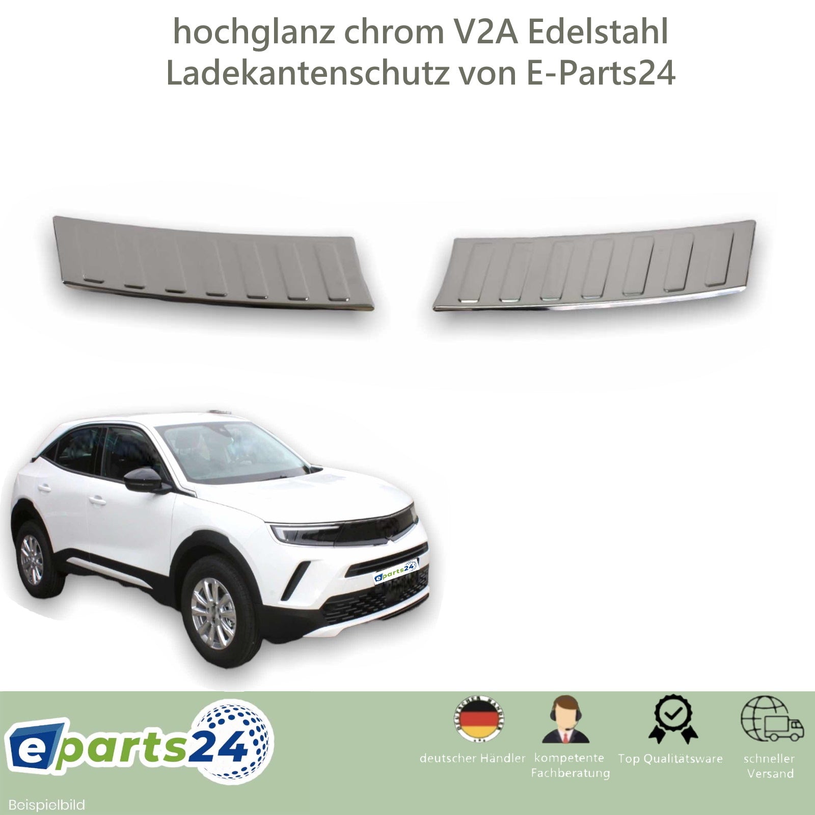 Ladekantenschutz Heckschutz für Opel Mokka B II ab 2021- Edelstahl gla –  E-Parts24