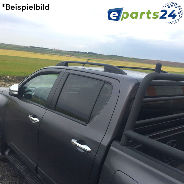 Dachreling Relingträger Träger für Ford Ranger ab Bj. 2012- Alu schwarz 2tlg.Set