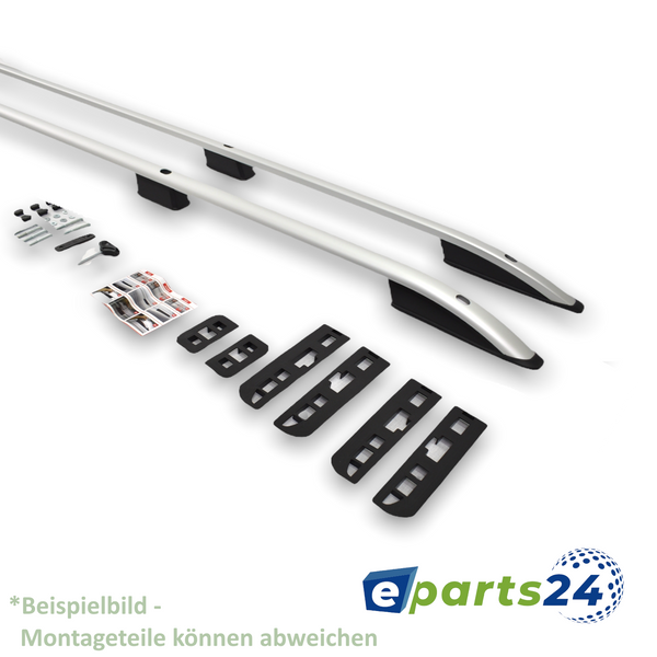 Dachreling für Mercedes Citan & Renault Kangoo kurz ab 2012-2021 Alu silber Set