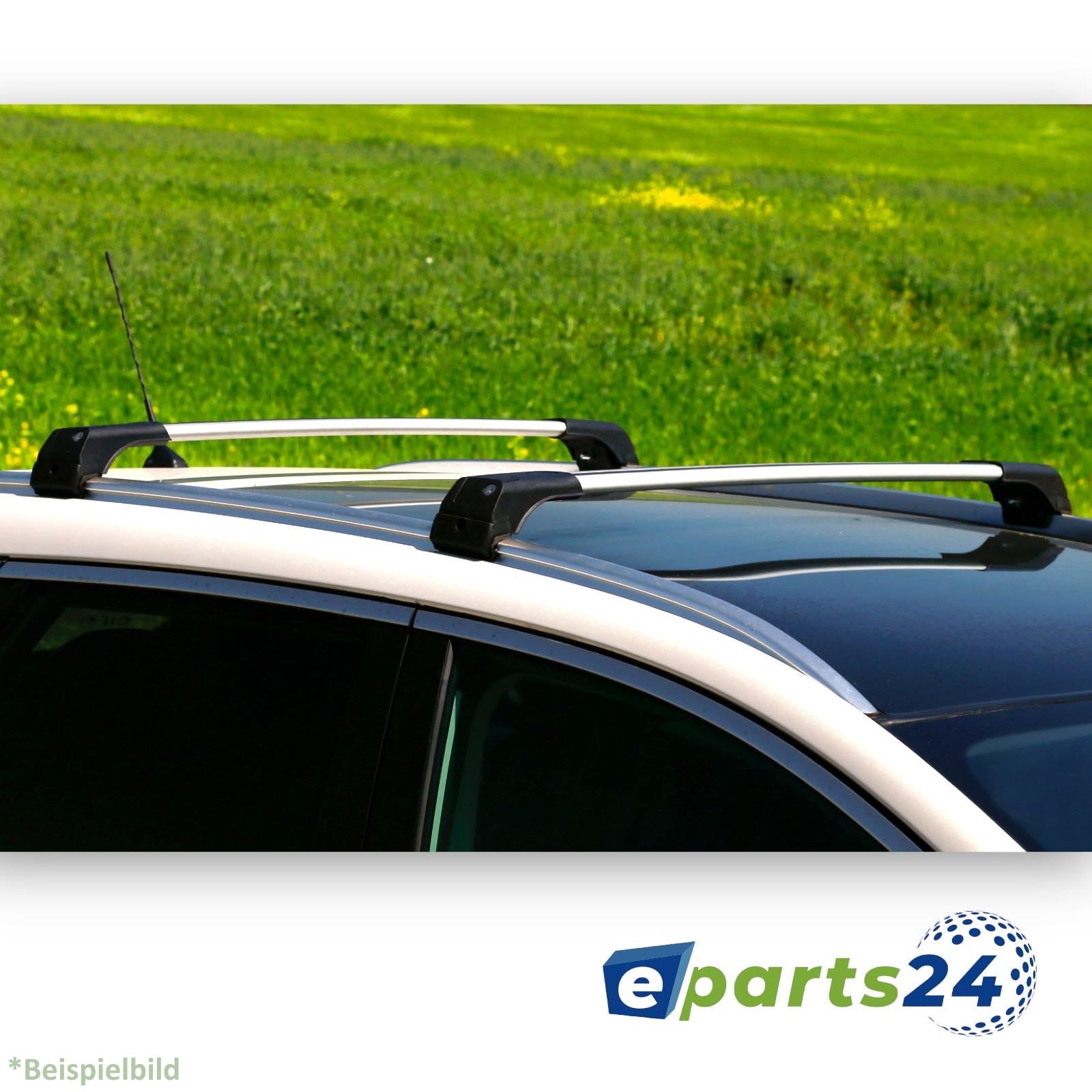 Roof rack cross bar carrier closed for Opel Mokka B from 2021- silver