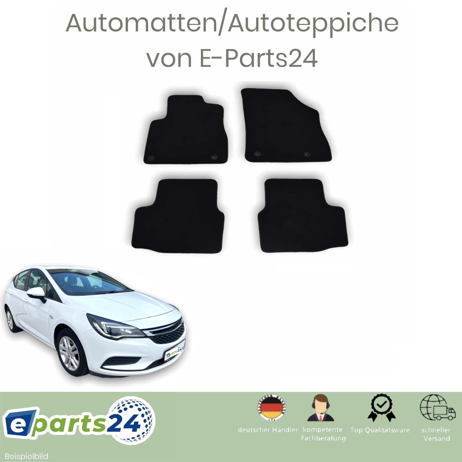 Automatten Fußmatten Autoteppich für Opel Astra K ab 2015- passform Se –  E-Parts24