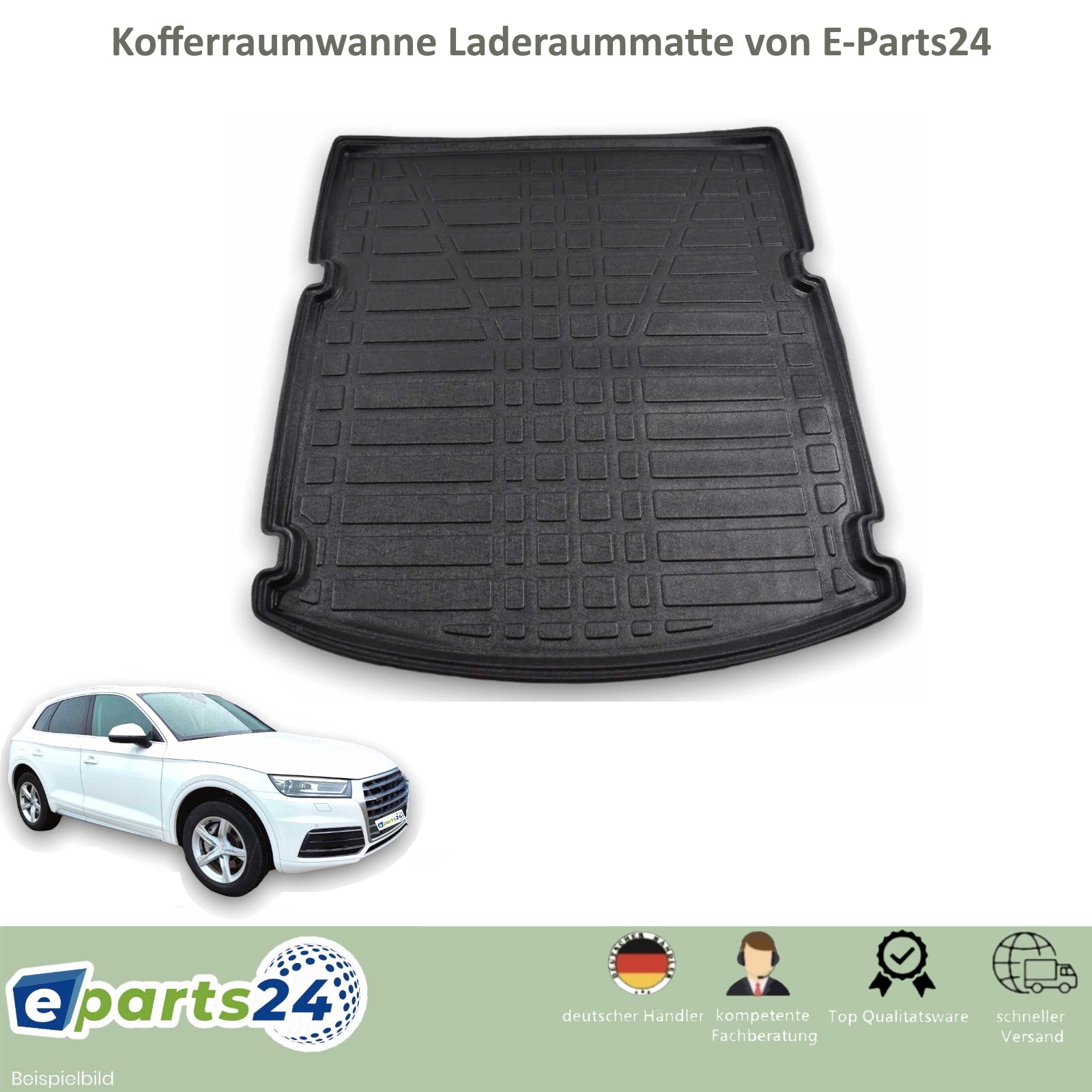 Kofferraumwanne Kofferraummatte Gummi Laderaumwanne für Audi Q5 FY II –  E-Parts24