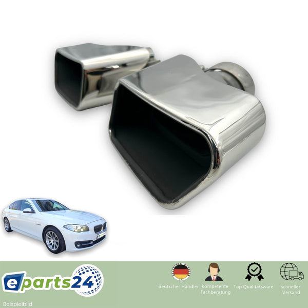 Exhaust trim tailpipes V8 stainless steel suitable for BMW F10 F11 2010-2017 gloss