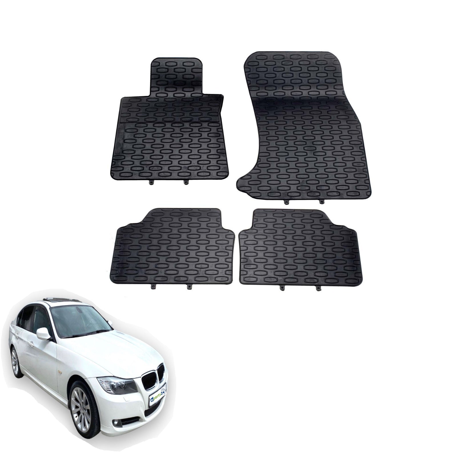 Car mats floor mats rubber mats for BMW 3 Series E90 E91 2005-2013 black 4-piece set