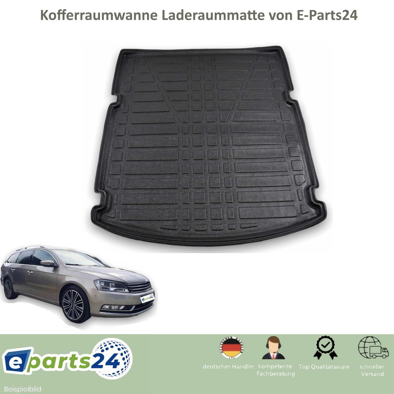 Kofferraumwanne Kofferraummatte für VW Passat B7 3C Variant Kombi 2010 –  E-Parts24