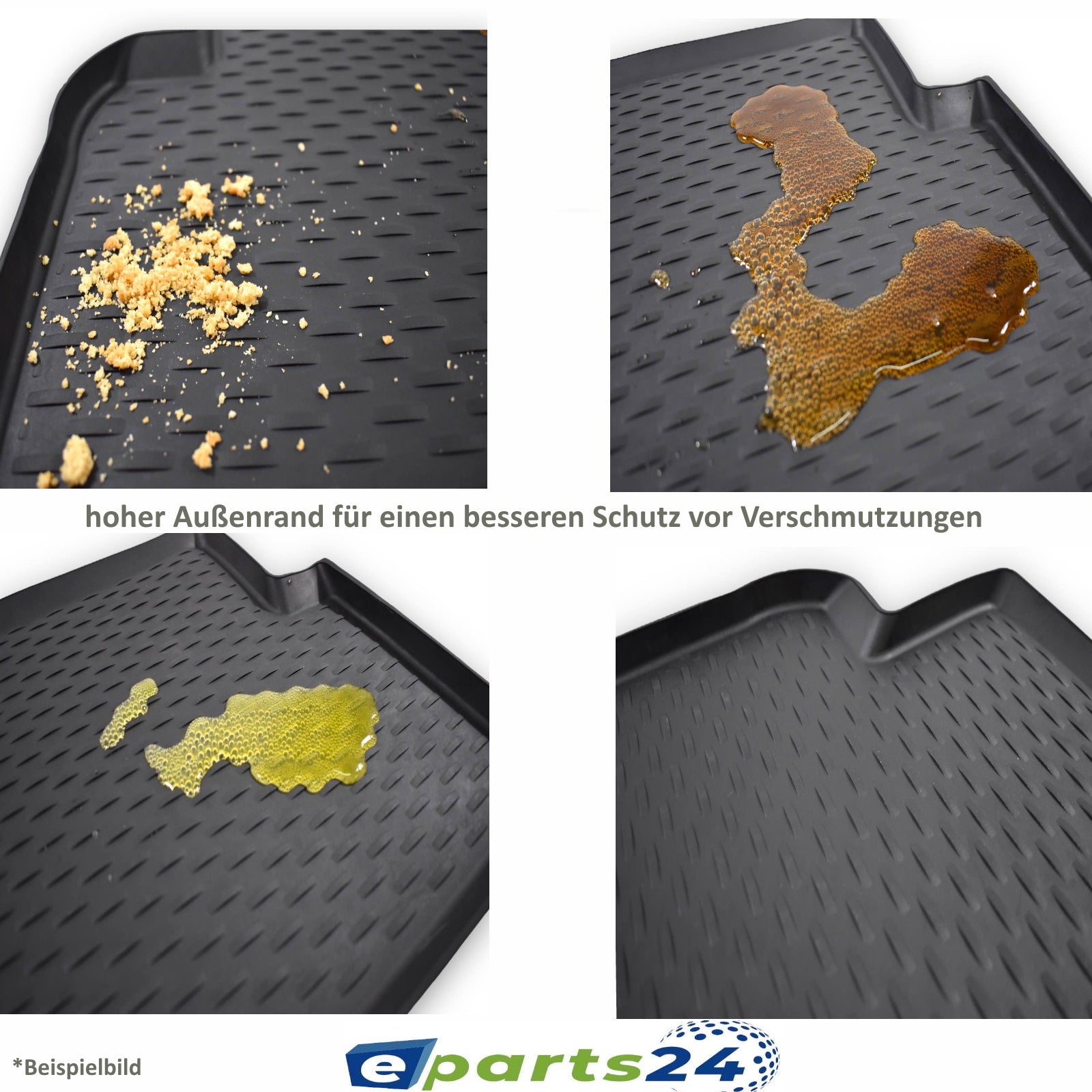 Car mat floor mat 3D rubber mats for Mercedes C-Class W204 S204 2007-2014 4pcs