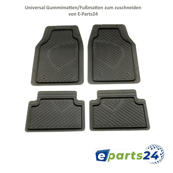 Car mats floor mats 3D rubber mats universal 4 pieces for cutting black