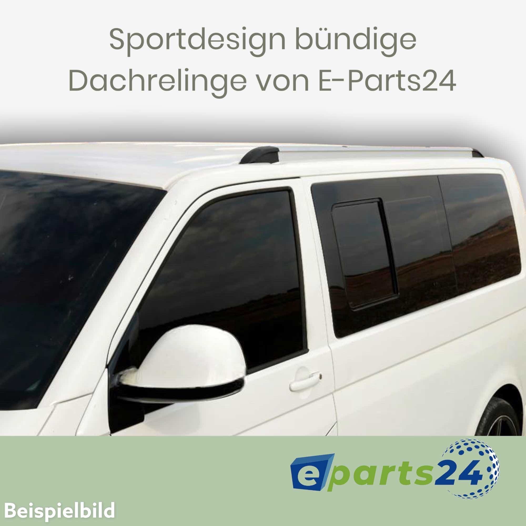 Dachreling bündig aufliegend Sport für VW T5 ab 2003- kurzer Radstand L1 silber