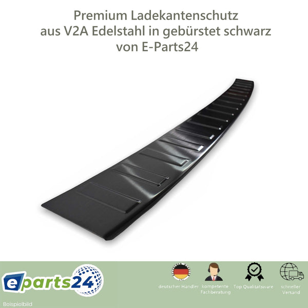 Loading sill protection Premium for VW T5 2003-2015 stainless steel black brushed 