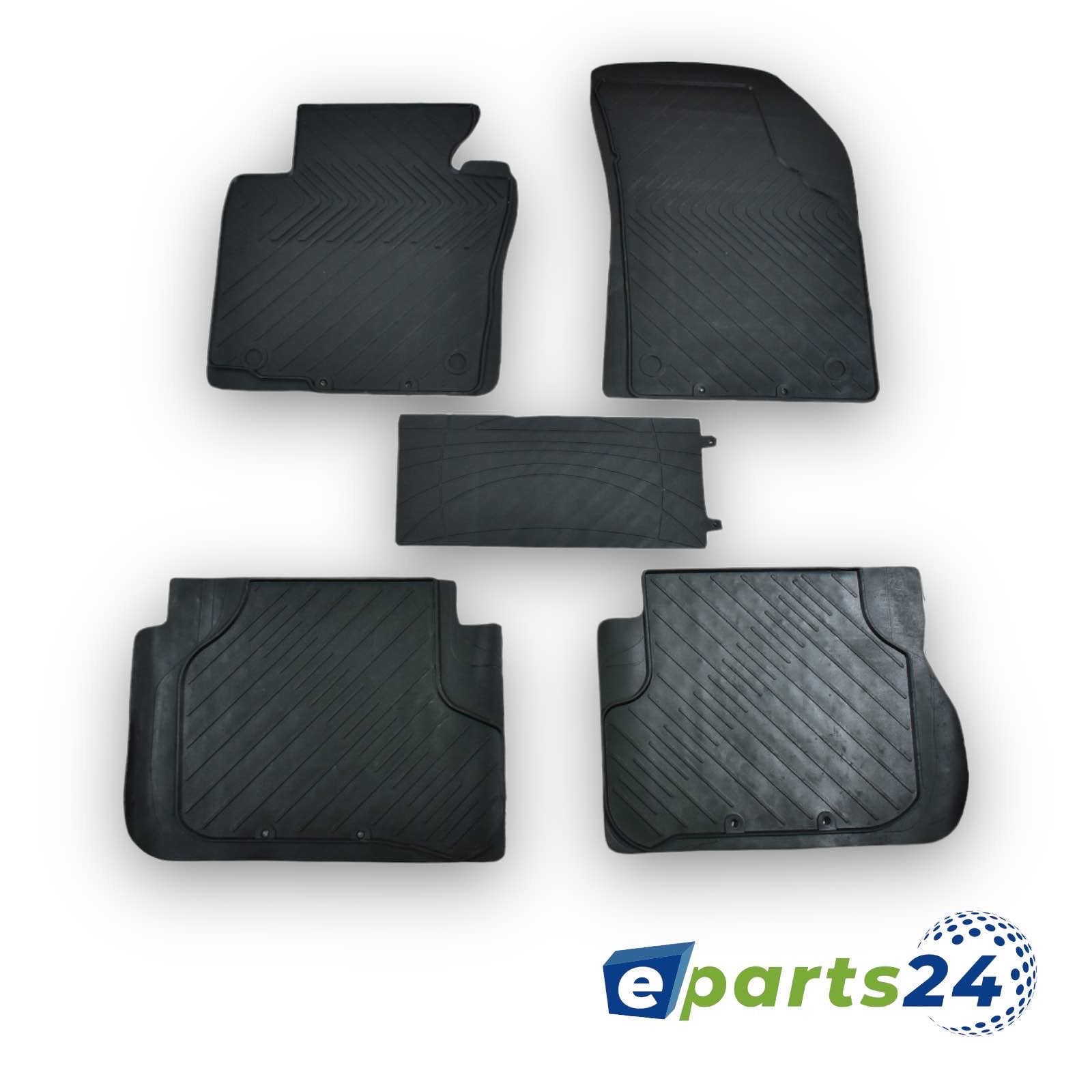 Car mats floor mats rubber mats for VW Polo V 6R 2009-2017 black 5 pcs. set