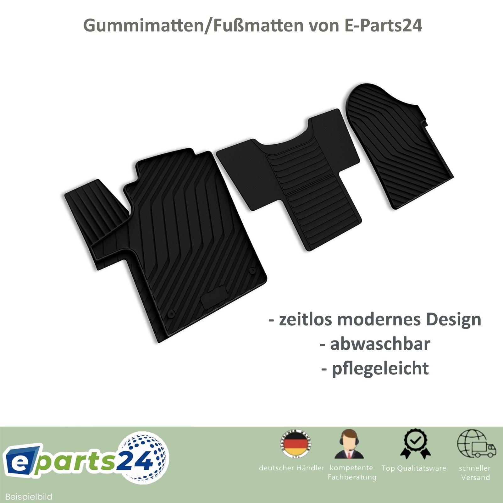 Automatten Fußmatten 3D Gummimatten für VW Golf 7 2012-2019 schwarz 5 –  E-Parts24