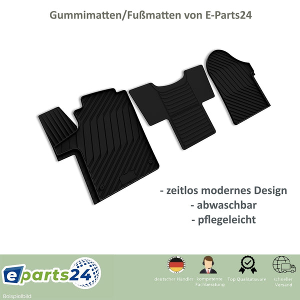 Automatten Fußmatten Gummimatten für Mercedes Vito W447 2014-2022 schwarz 3tlg.