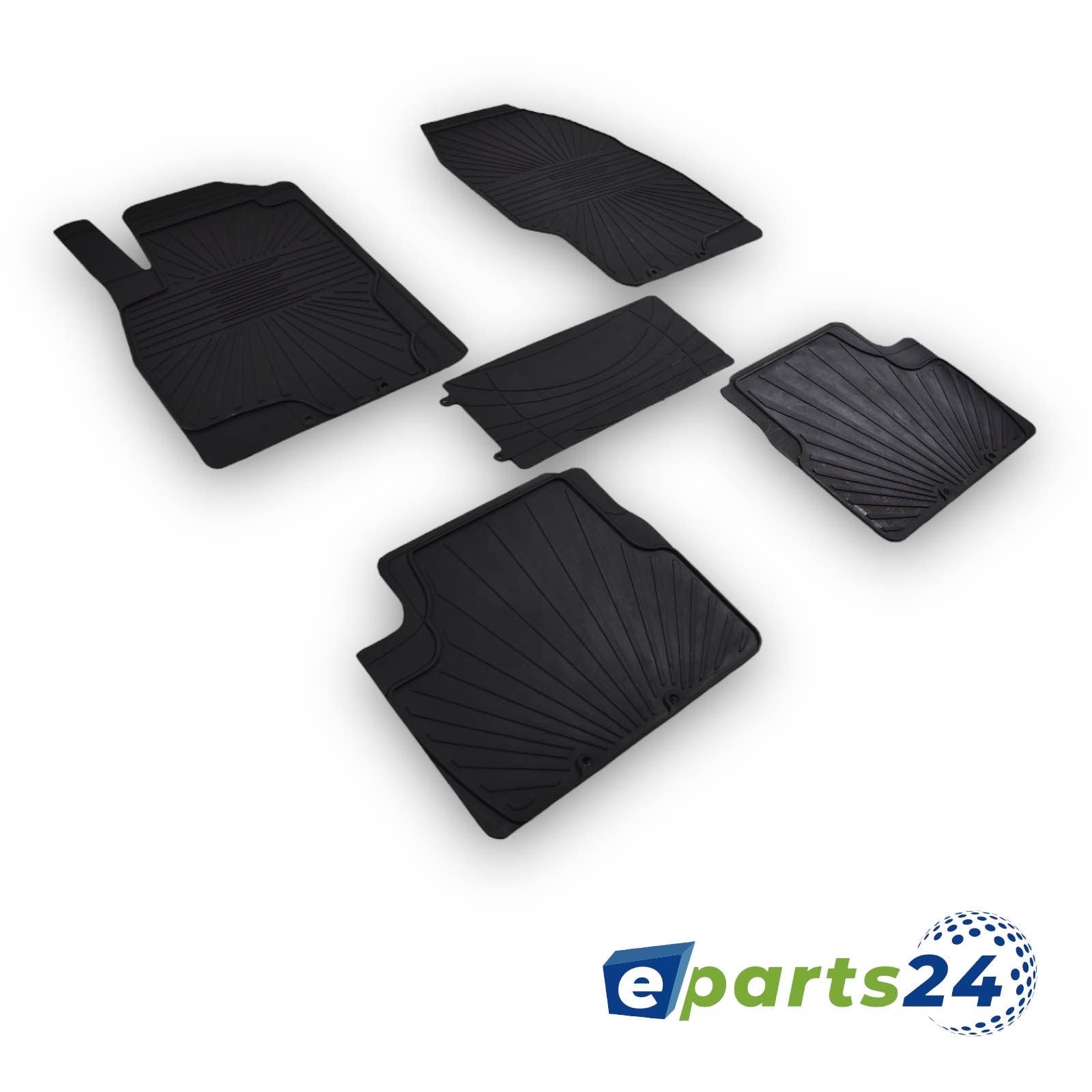 Car mats floor mats rubber mats for Opel Corsa D 2006-2014 black 5 pcs. set