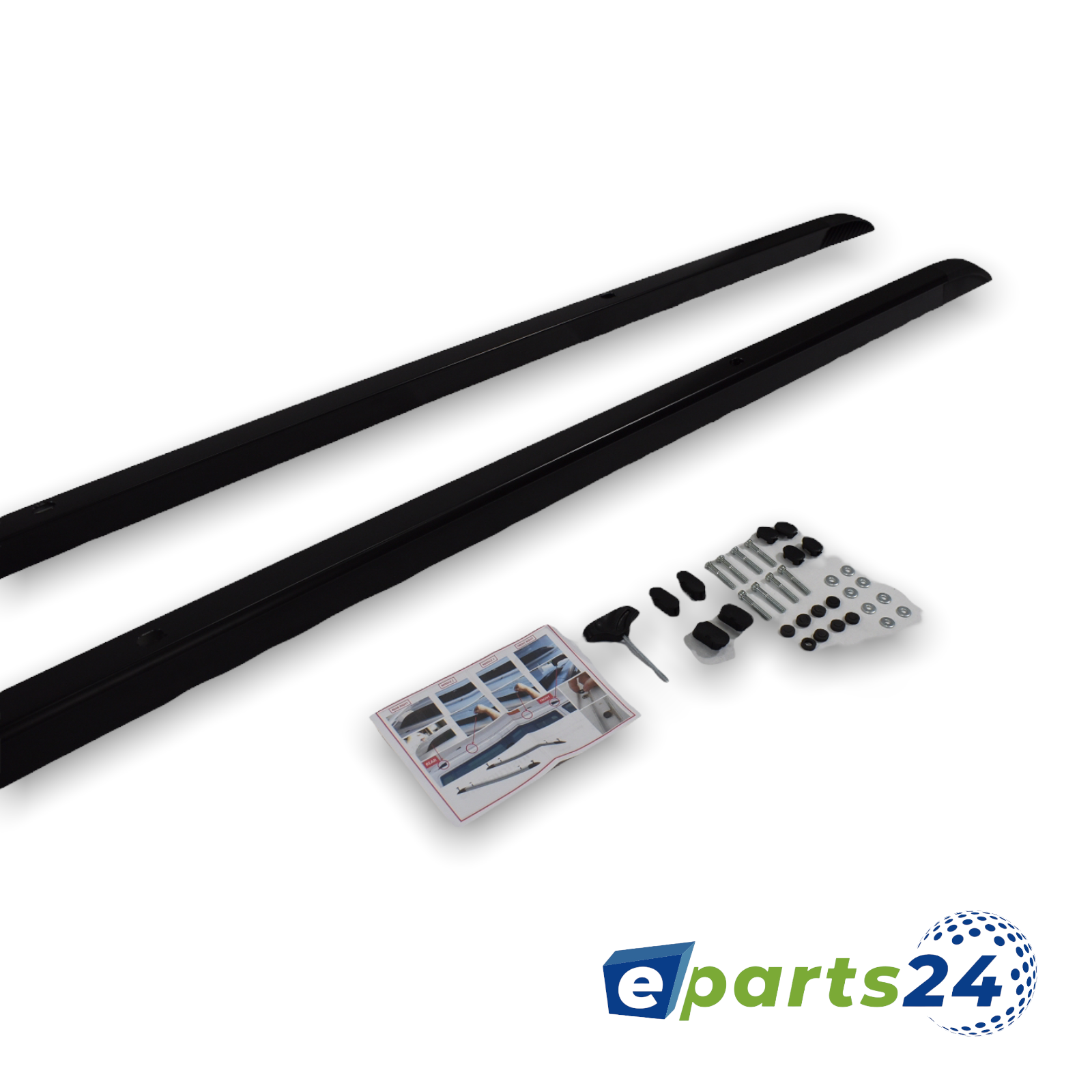 Dachreling bündig aufliegend Sport für VW T5 ab 2003- langer Radstand L2 schwarz