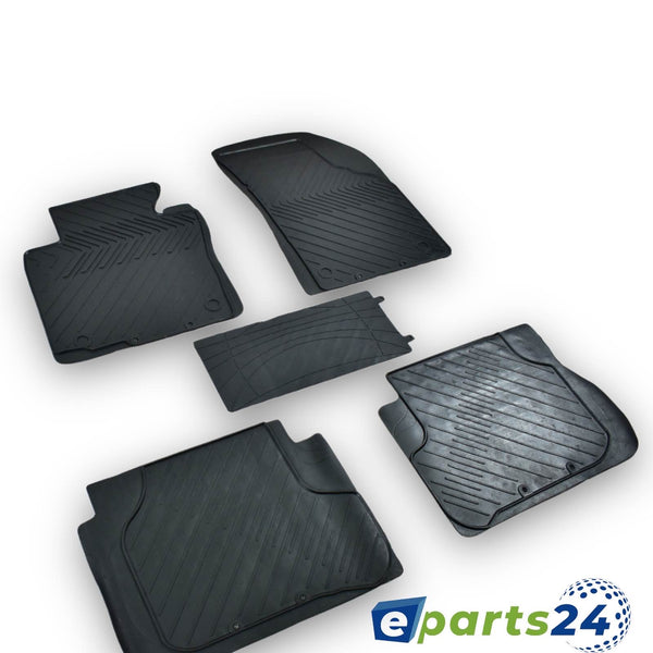 Car mats floor mats rubber mats for VW Polo V 6R 2009-2017 black 5 pcs. set