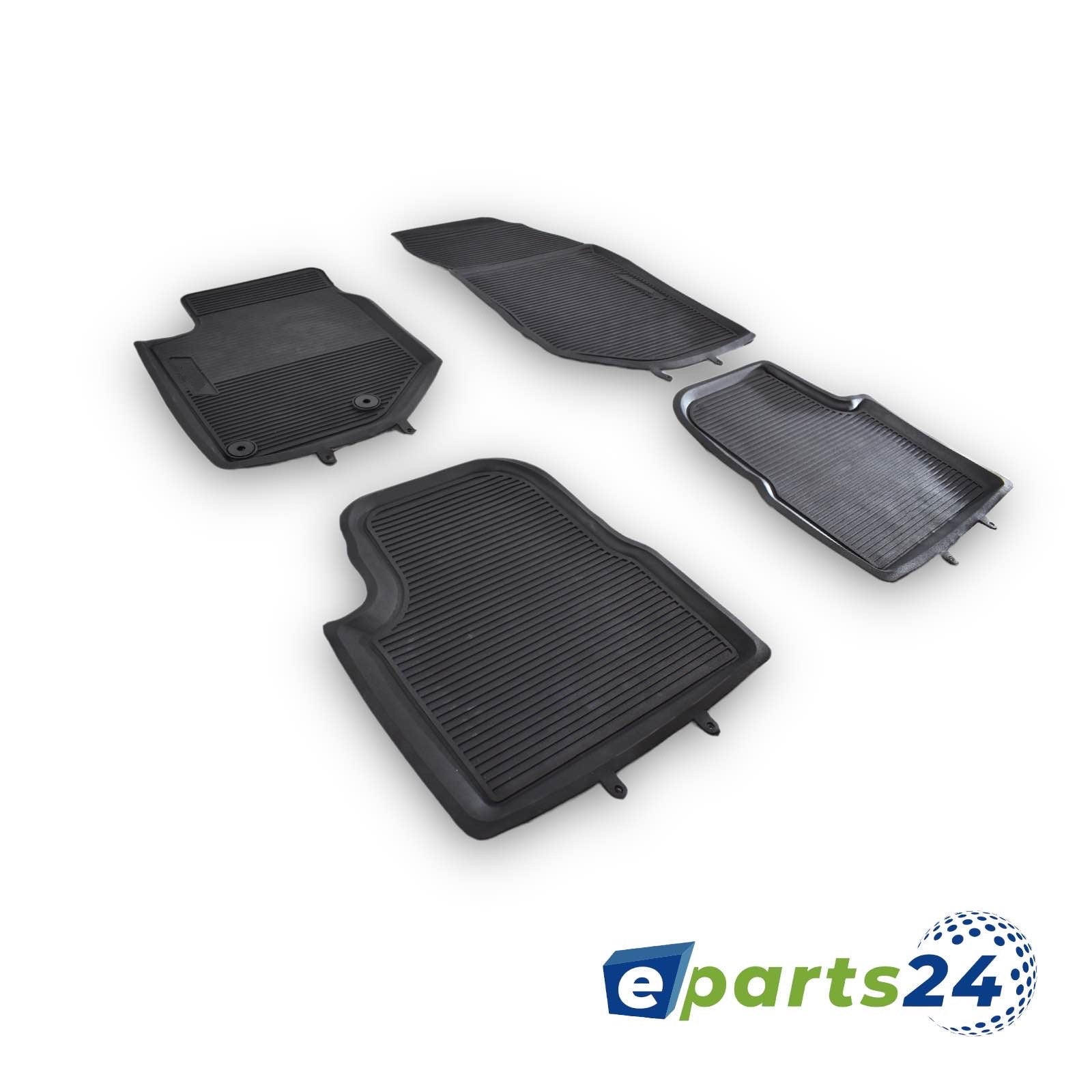 Car mats floor mats 3D rubber mats for Opel Corsa F 2019- black 4 piece set