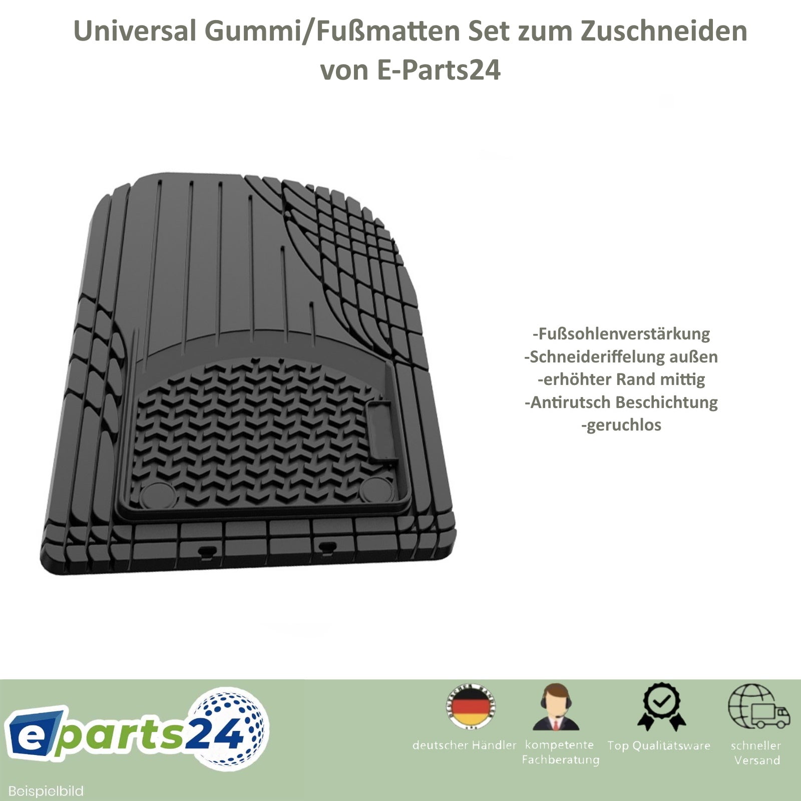 Automatten Gummimatten Fußmatten universal TPE Matten 5 tlg. Set