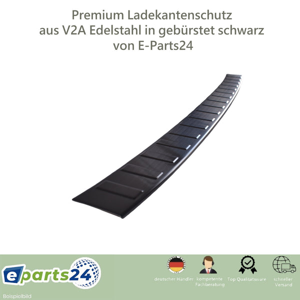 Loading sill protection Premium for VW T5 2003-2015 stainless steel black brushed 