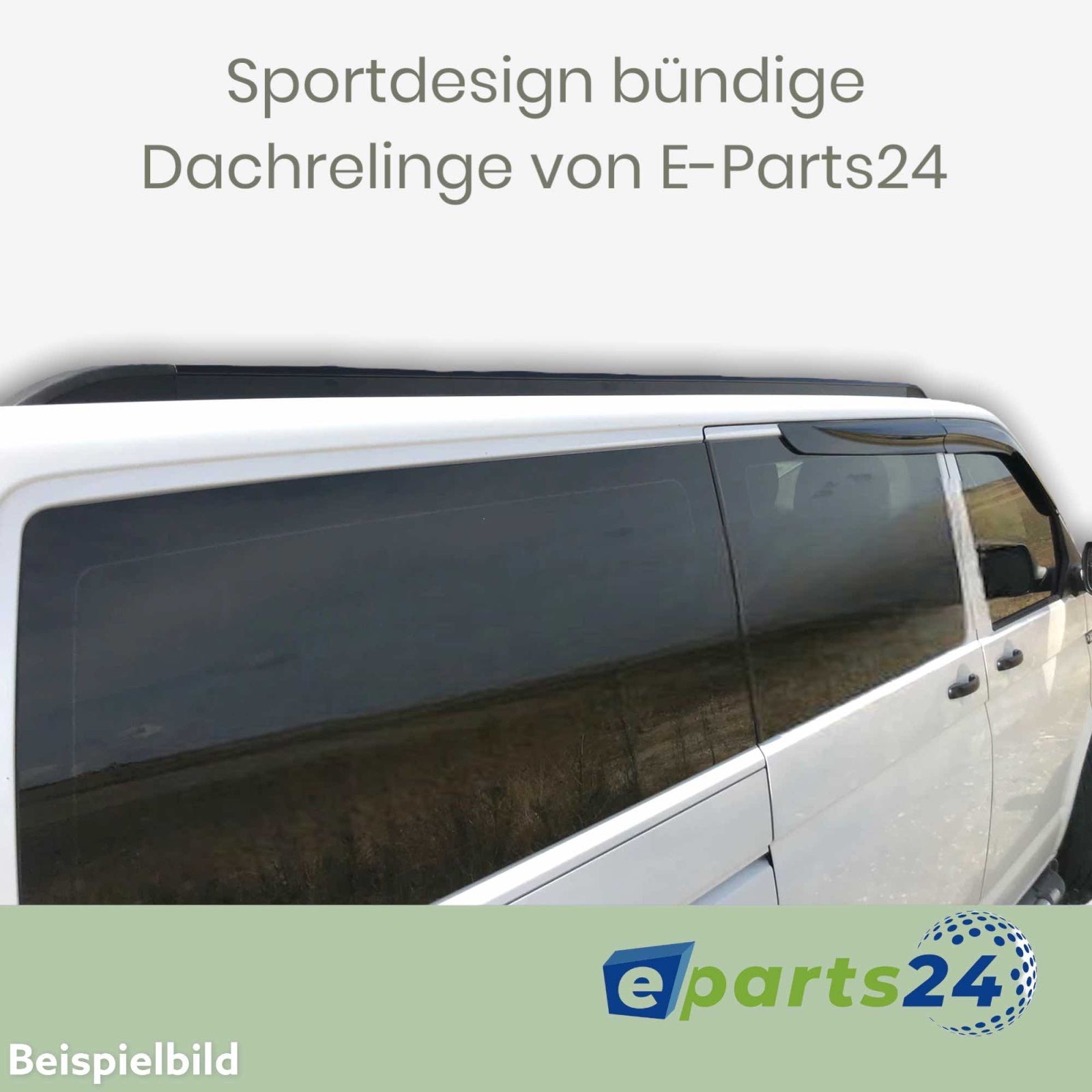 Dachreling bündig aufliegend Sport für VW T6 ab 2015- kurzer Radstand L1 schwarz