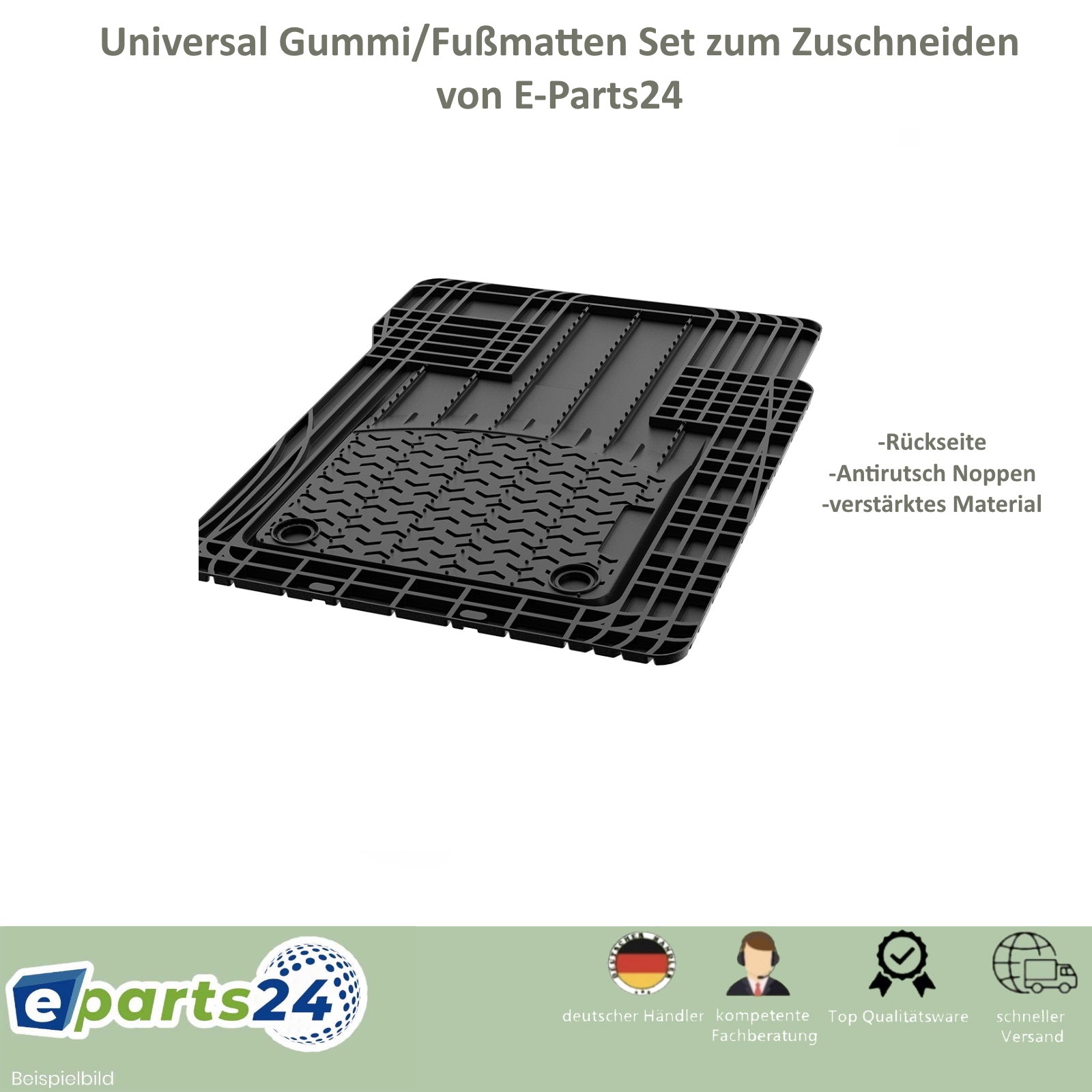Universal Auto Fußmatten Gummimatten Gummi Matten Set Zuschneidbar