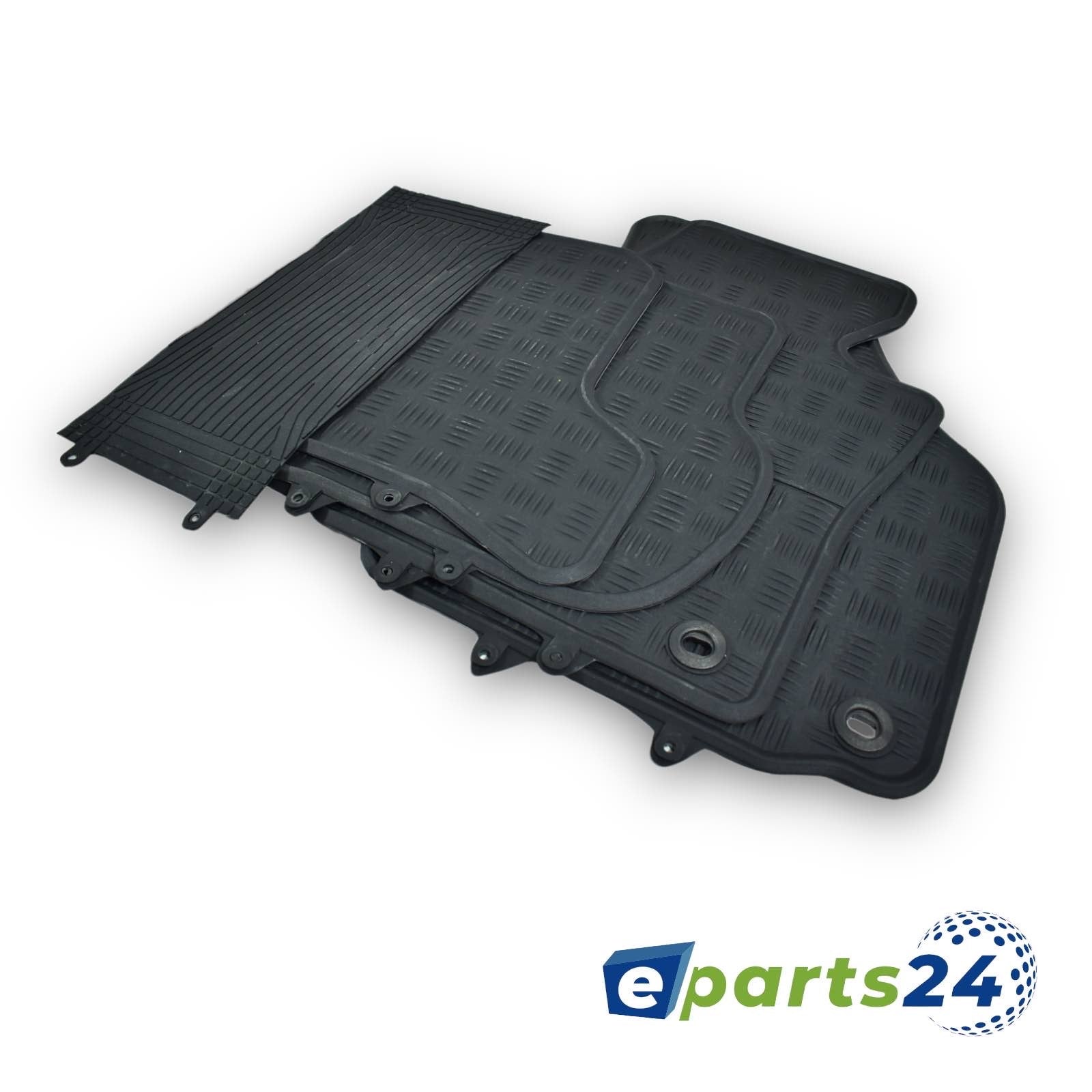 Car mats, floor mats, rubber mats for Seat Leon 1P 2005-2012, black, 5 pieces.