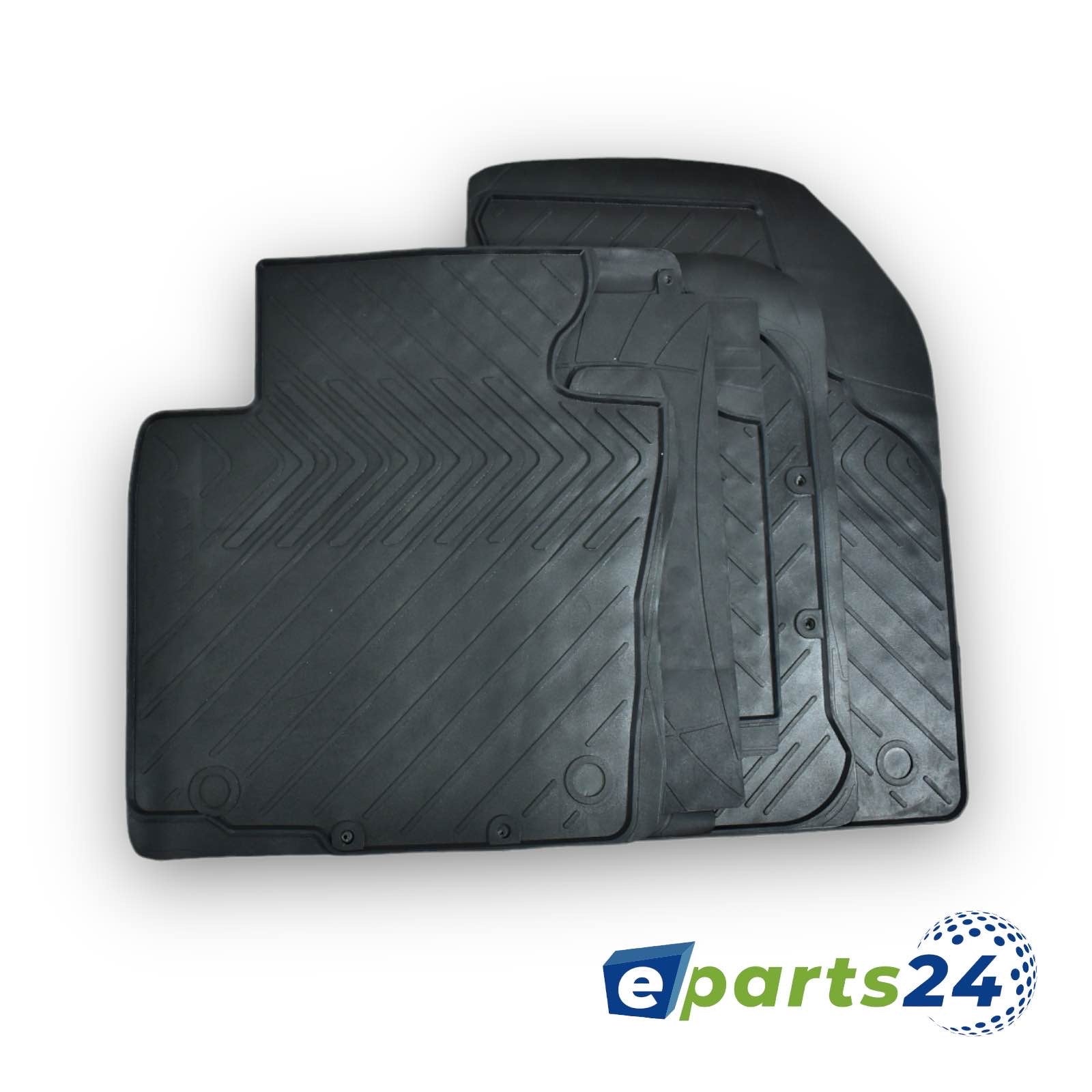 Automatten Fußmatten Gummimatten für VW Caddy 4 2010-2020 schwarz 5 teilig Set