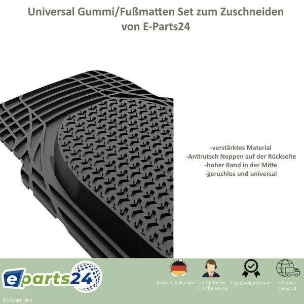 Automatten Fußmatten Gummimatten universal TPE Matten 5 tlg. Set zum zuschneiden