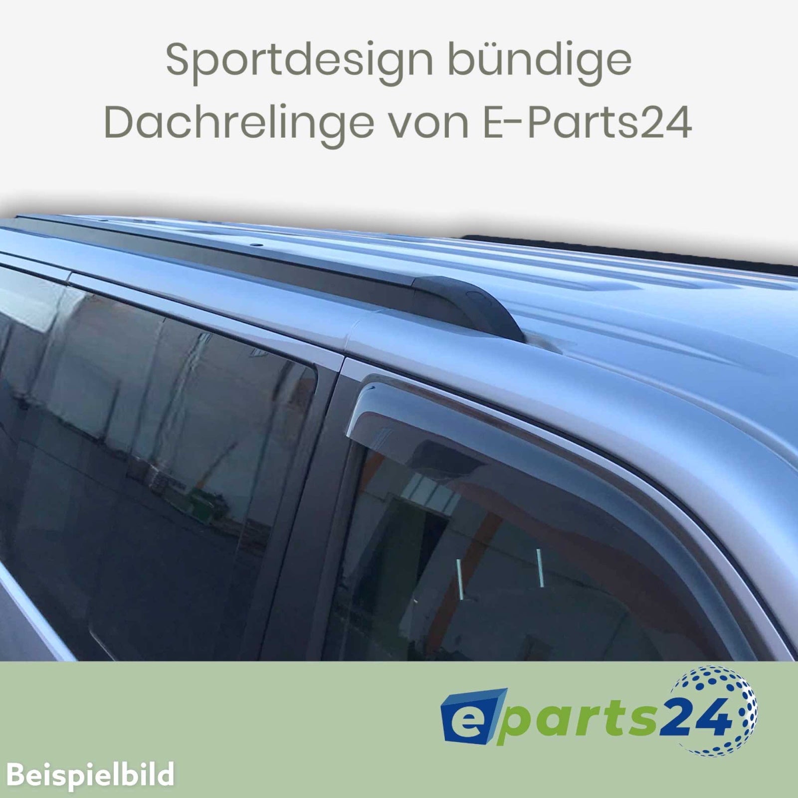 Dachreling bündig aufliegend Sport für VW T5 ab 2003- kurzer Radstand L1 schwarz