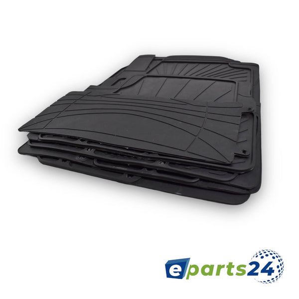 Car mats floor mats rubber mats for Opel Corsa E 2014-2019 black 5 piece set