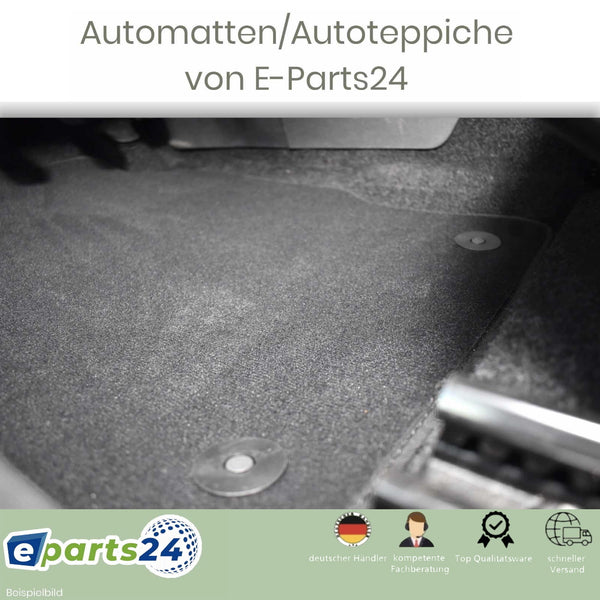 Automatten Fußmatte Autoteppich für Opel Corsa D 2006-2014 passform Set schwarz