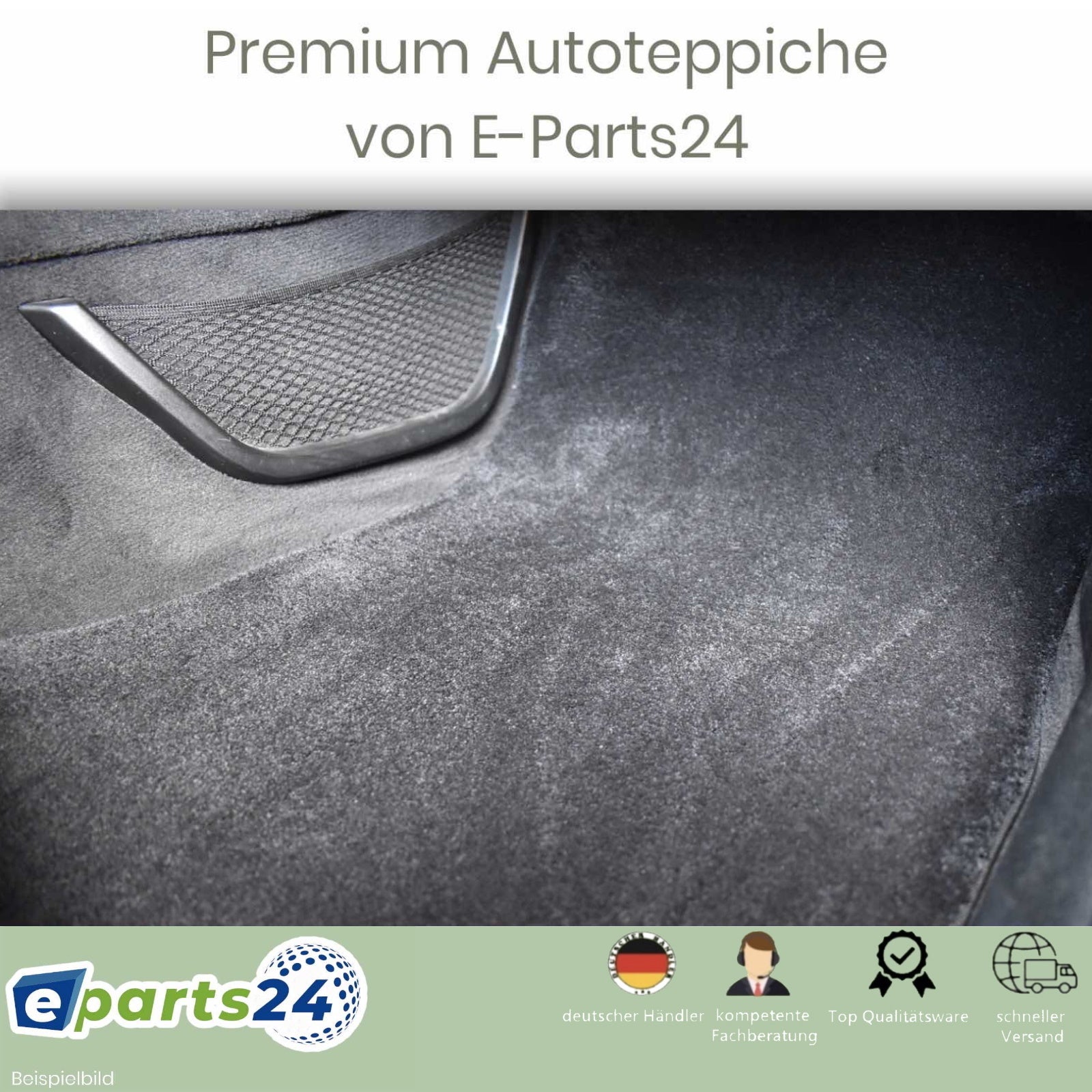 Automatten Fußmatten Velours für BMW 3er F30 F31 2012-02/2019 passform schwarz