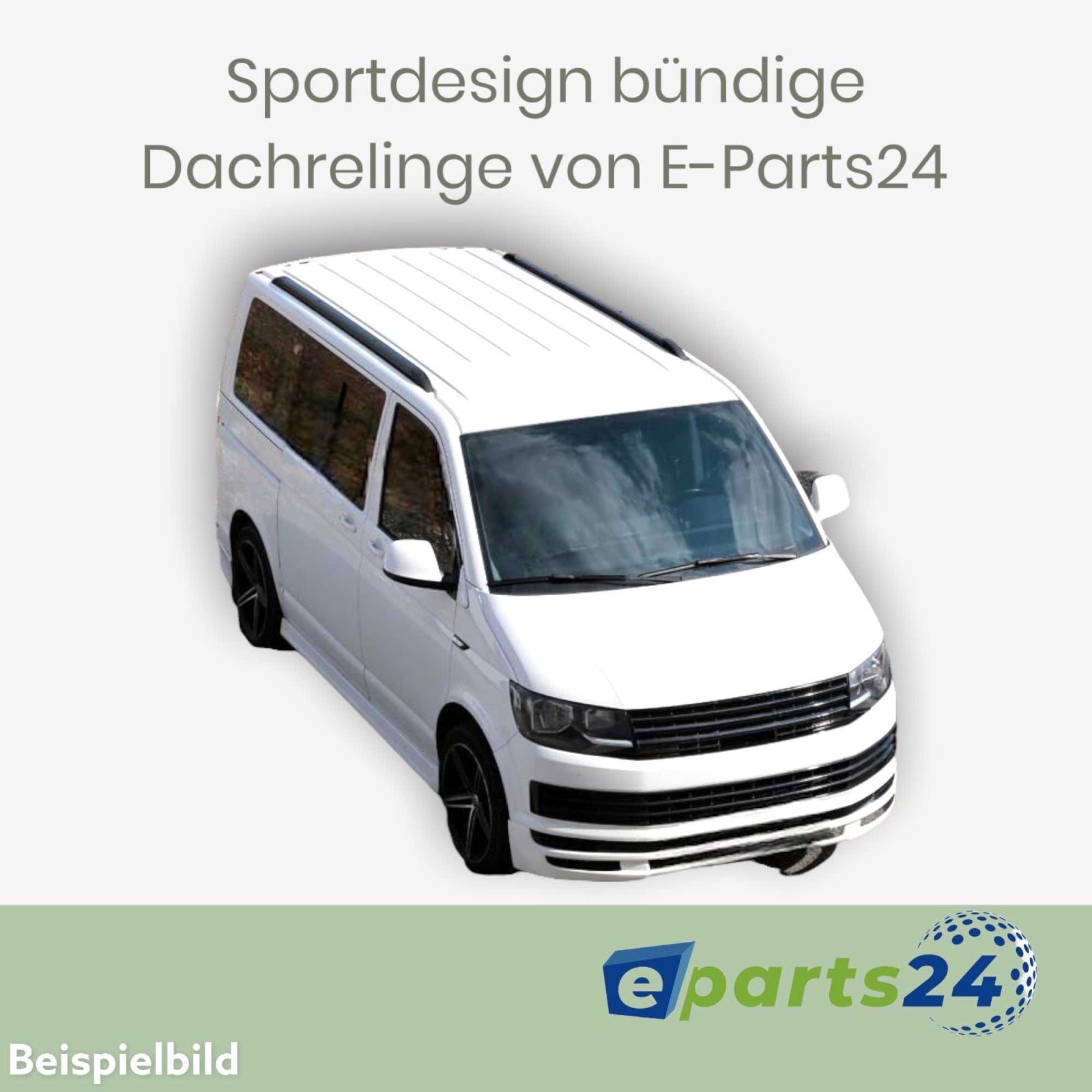 Dachreling bündig aufliegend Sport für VW T6 ab 2015- langer Radstand L2 schwarz