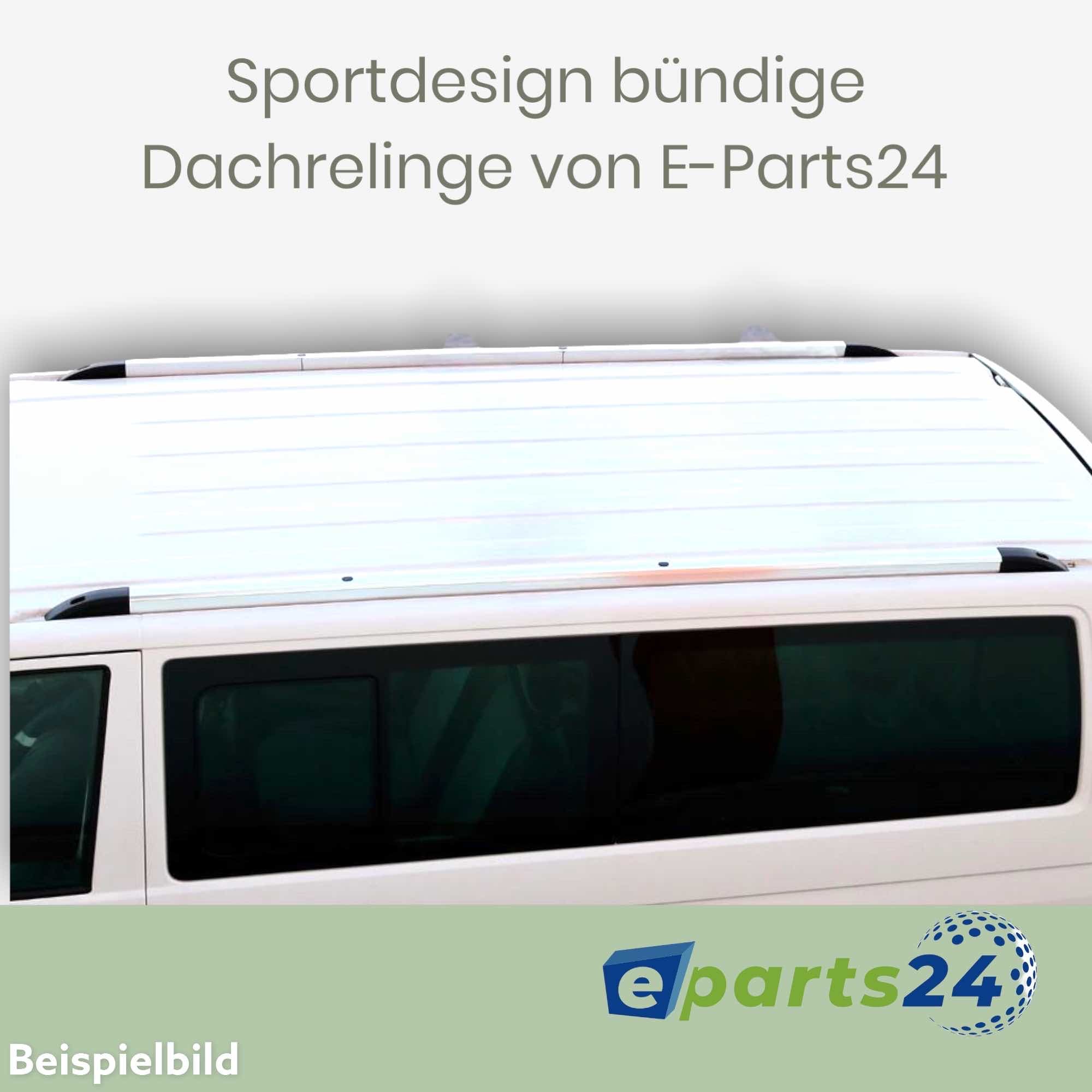 Dachreling bündig aufliegend Sport für VW T6 ab 2015- kurzer Radstand L1 silber