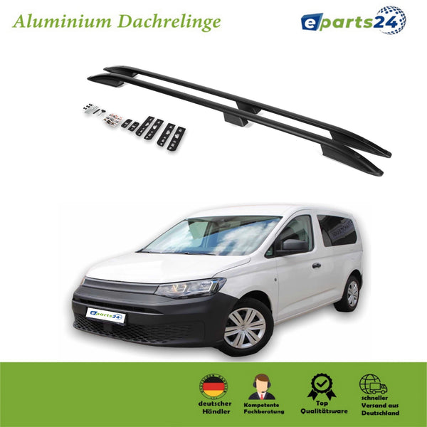 Dachreling Grundträger Set für VW Caddy 5 V ab 2020- kurzer Radstand L1 schwarz