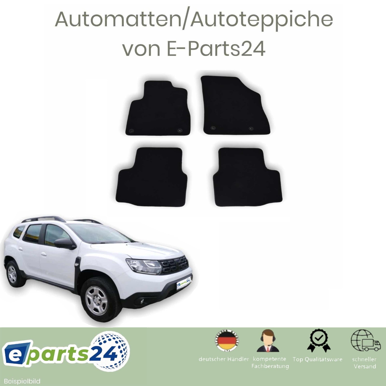 Automatten Fußmatten Autoteppich für Dacia Duster 2 II ab 2018- passfo –  E-Parts24