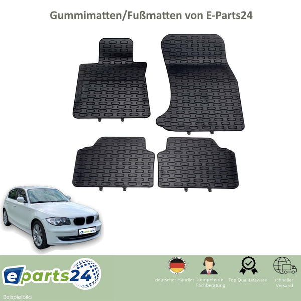 Automatten Fußmatten Gummimatten für BMW 1er E87 2004-2011 schwarz 4 teilig Set