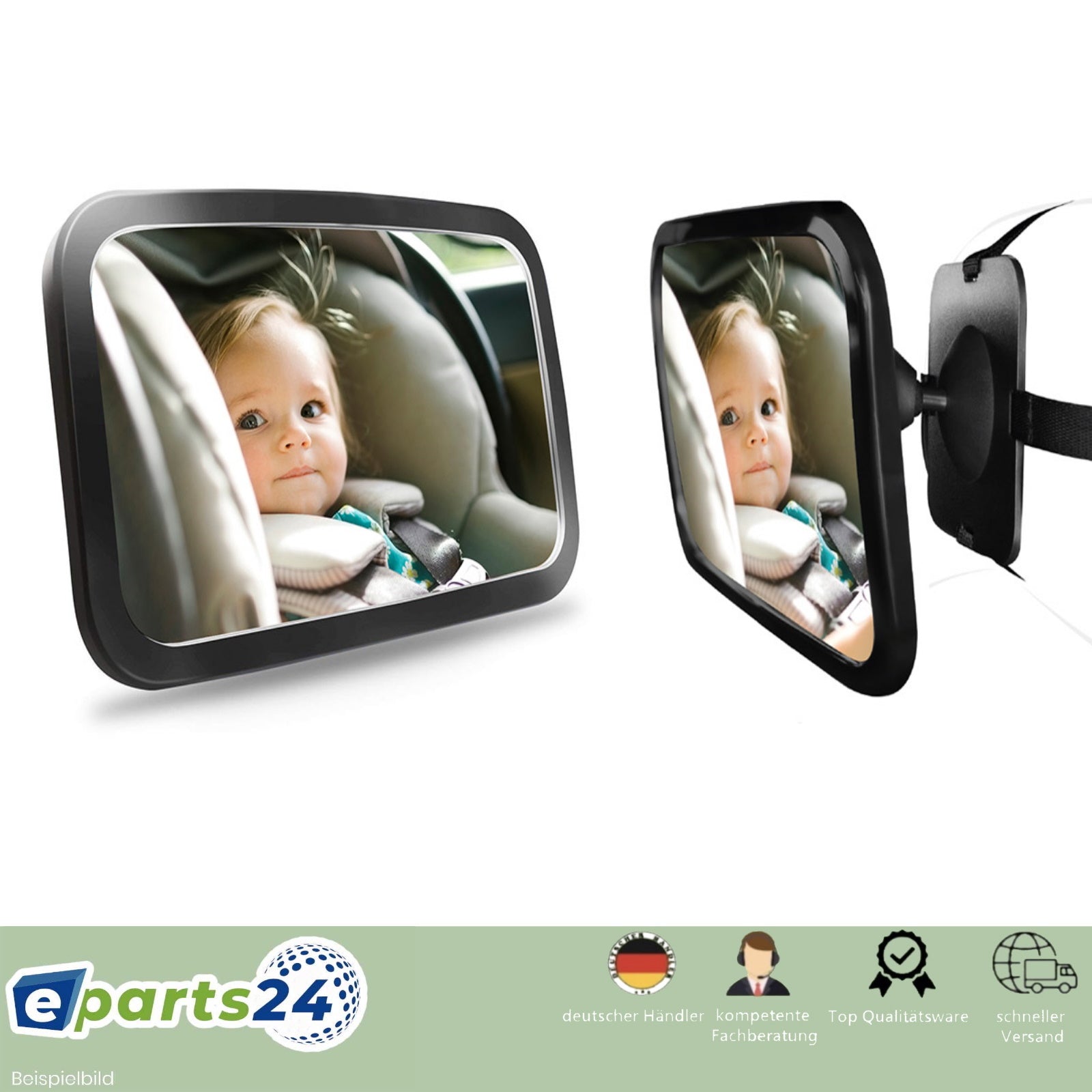 Kinderwagen Rückspiegel, 360° drehbarer Auto Rückspiegel, Baby Rückspiegel  mit Clip