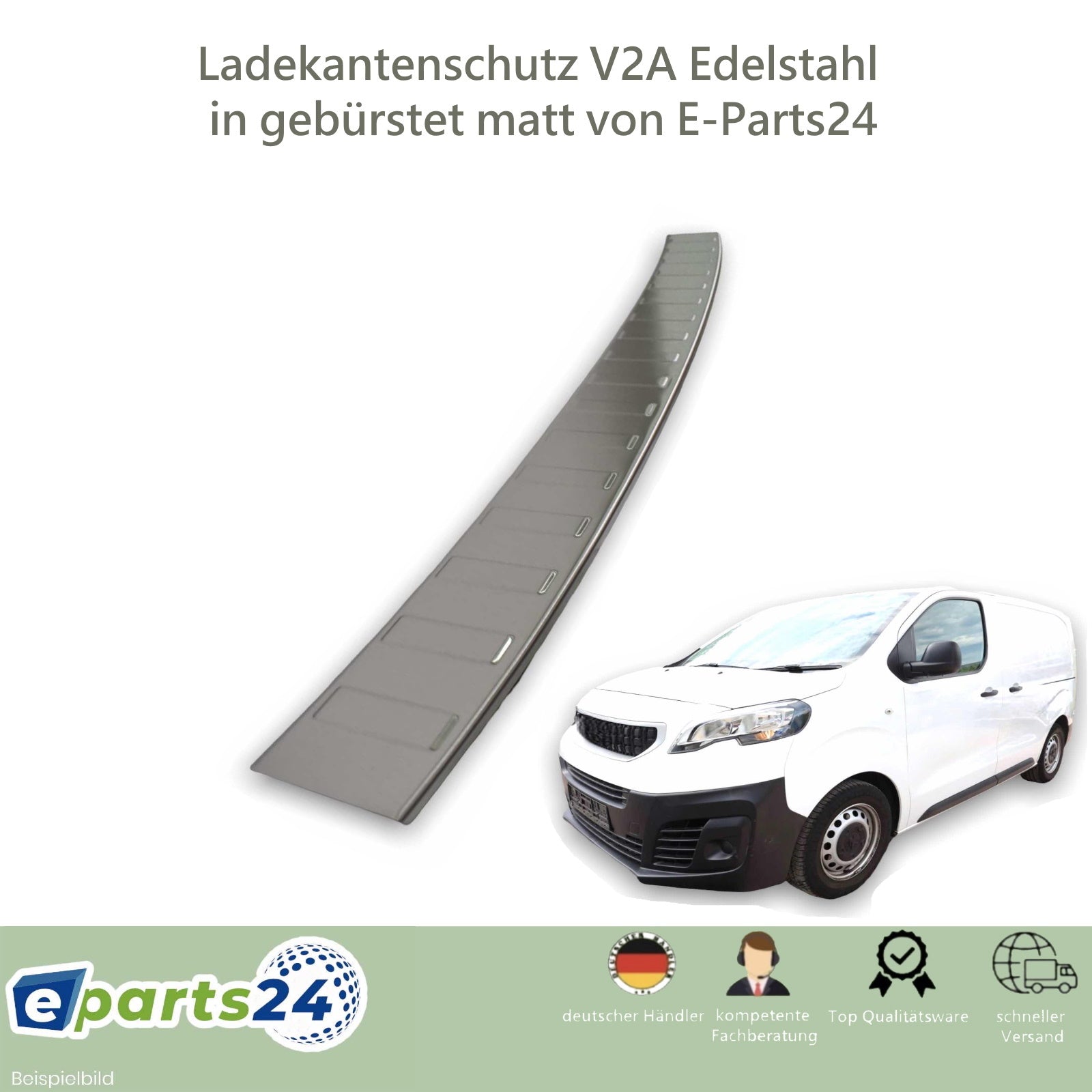 Ladekantenschutz für Peugeot Expert 3 III L1 L2 ab 2016- Edelstahl gebürstet