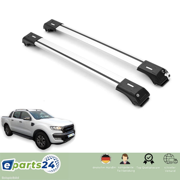 Roof rack luggage rack cross bar for Ford Ranger from 2012- aluminum silver 2 pieces