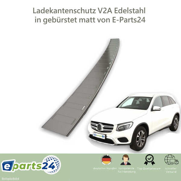 Loading sill protection rear protection for Mercedes GLC X253 2015-2022 brushed stainless steel 