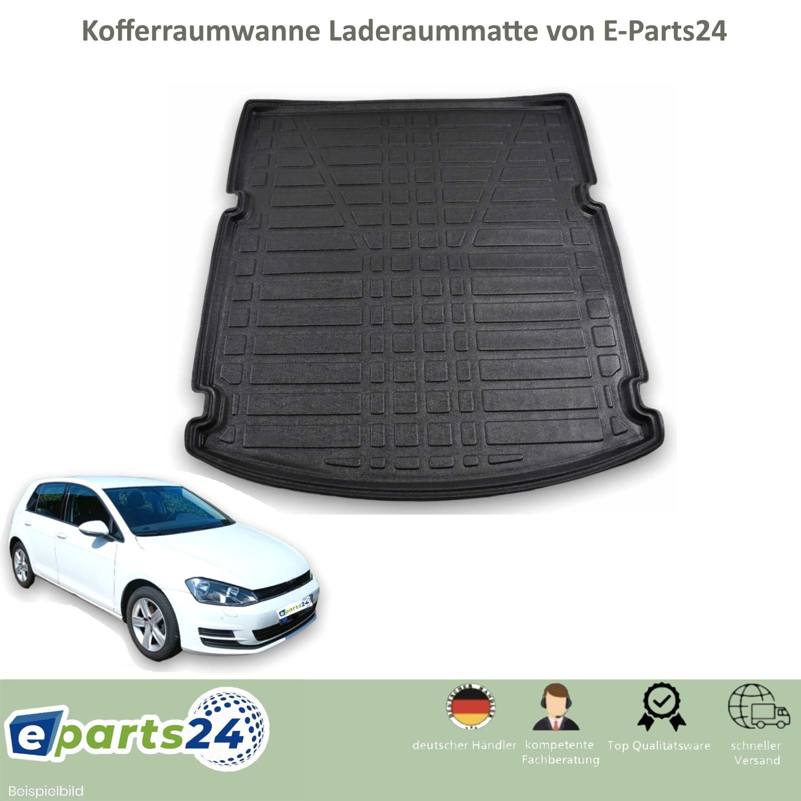 Kofferraumwanne Kofferraummatte Wanne für VW Golf 7 Schrägheck unten 2012-2020