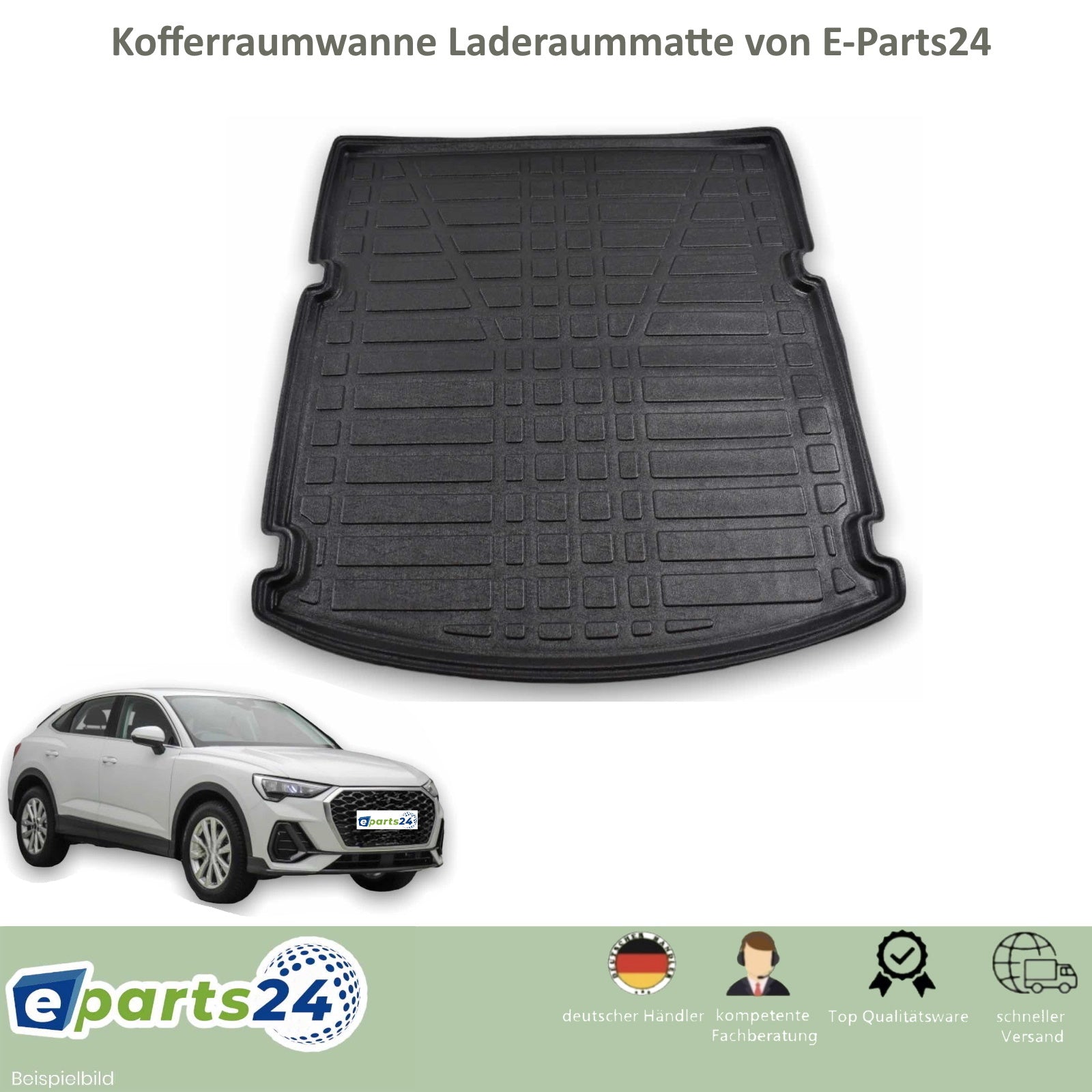 Gummi Kofferraumwanne Kofferraummatte Laderaumwanne für Audi Q3