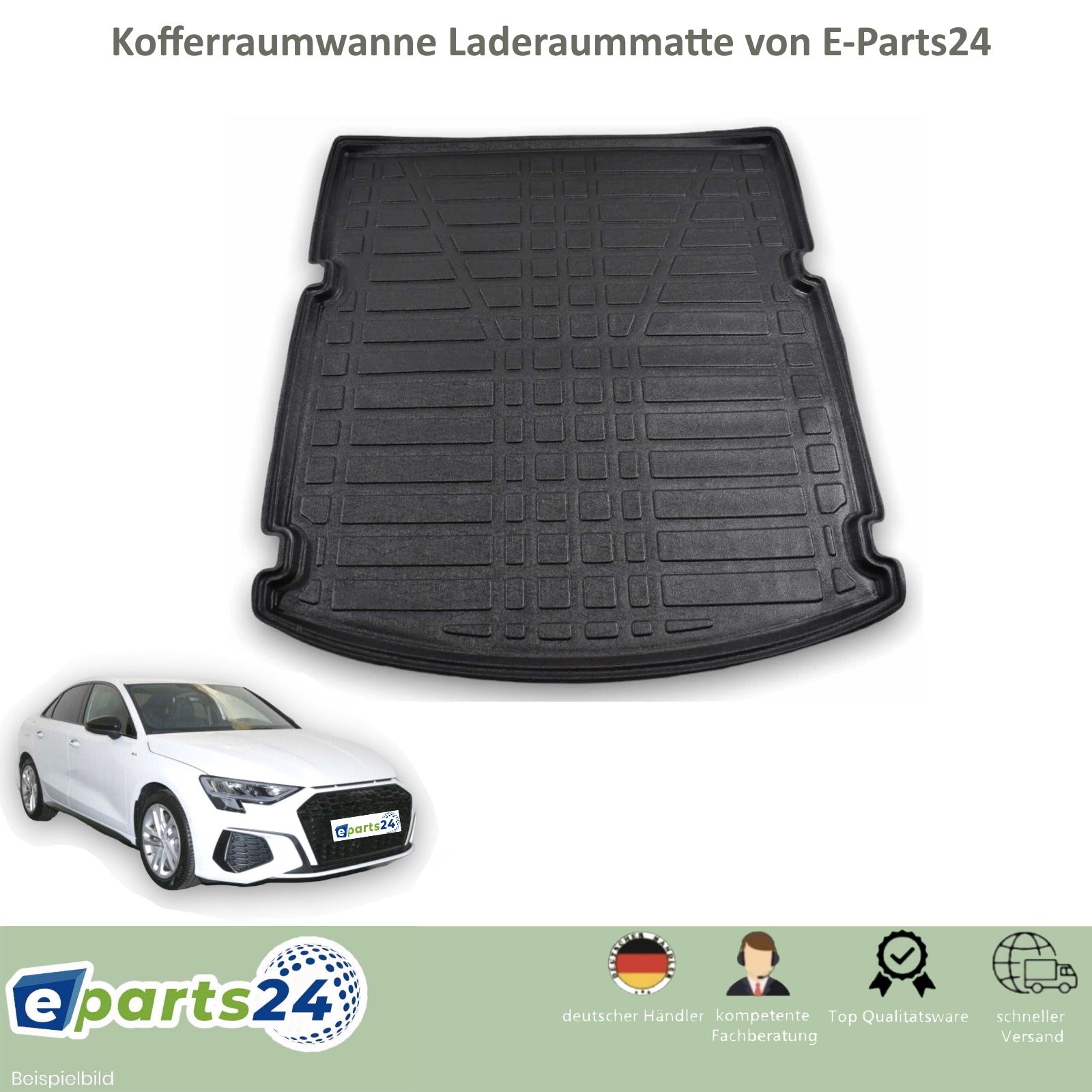 Rubber trunk liner trunk mat cargo liner for A3 8Y sedan from 2020