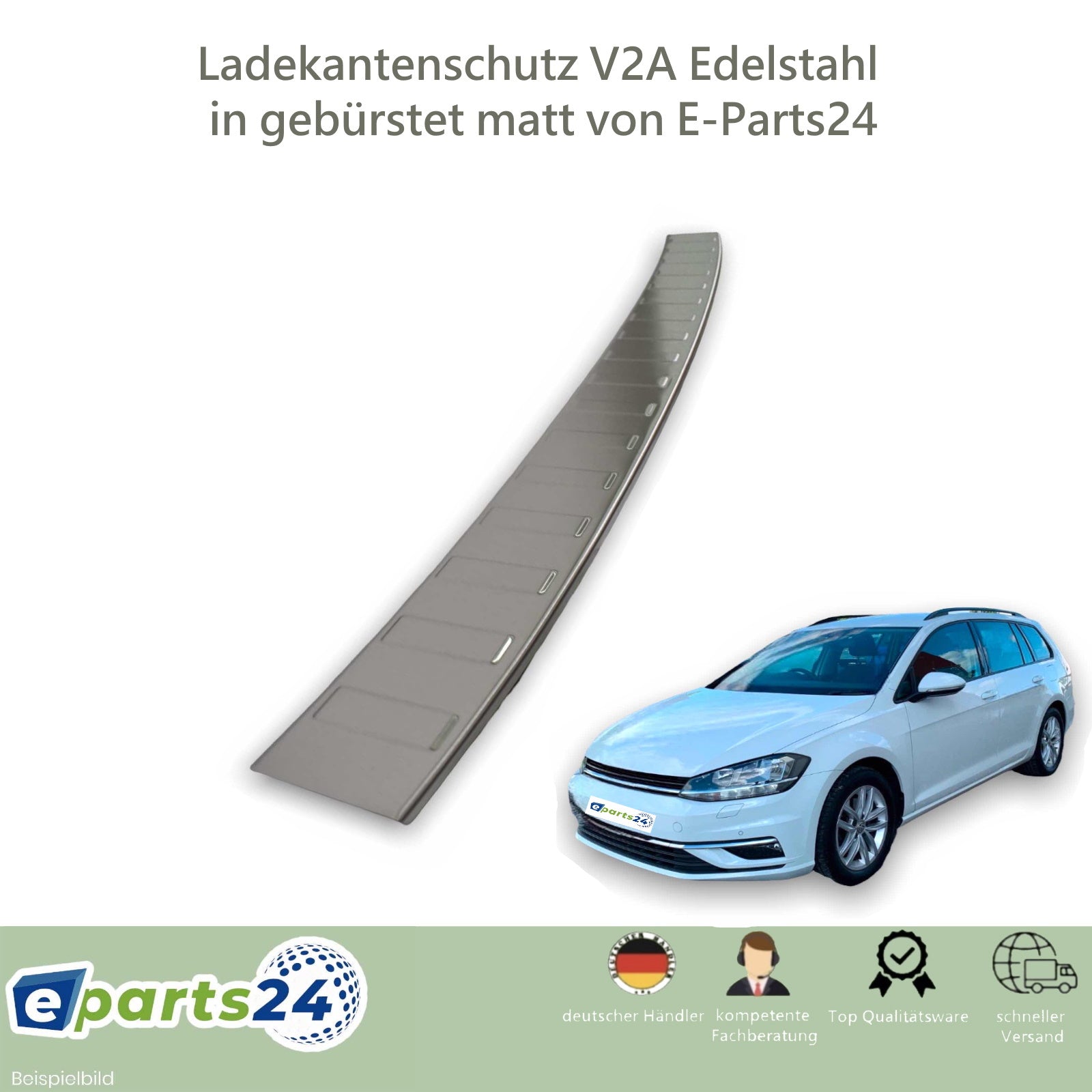 Ladekantenschutz Heckschutz für VW Golf 7 VII Variant 2017- Edelstahl gebürstet