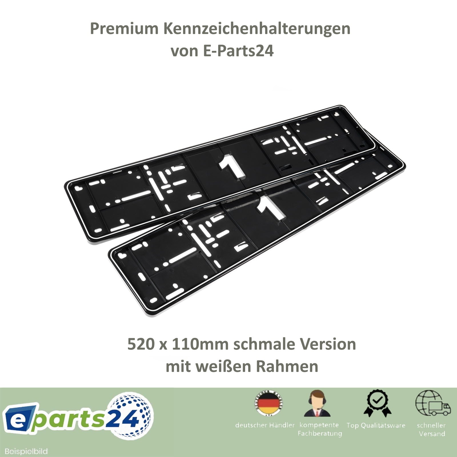 1x Stück Elegant Rahmenlos Kennzeichenhalter Für Auto Kennzeichen 520 x 110  mm 52 x 11 cm : : Auto & Motorrad