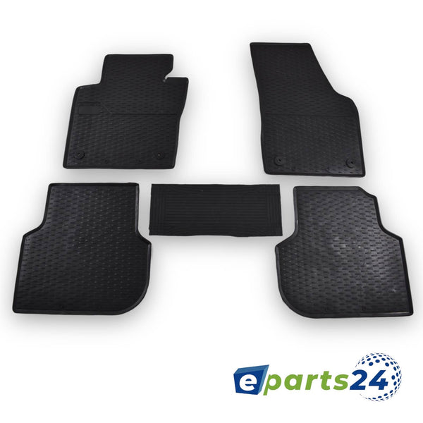 Car mats floor mats 3D rubber mats for VW Polo VI from 2017- black 5 pcs. set