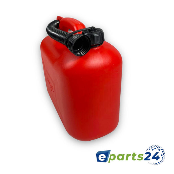 Petrol canister 10L reserve canister fuel with UN plastic pourer red